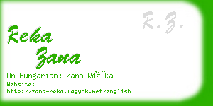 reka zana business card